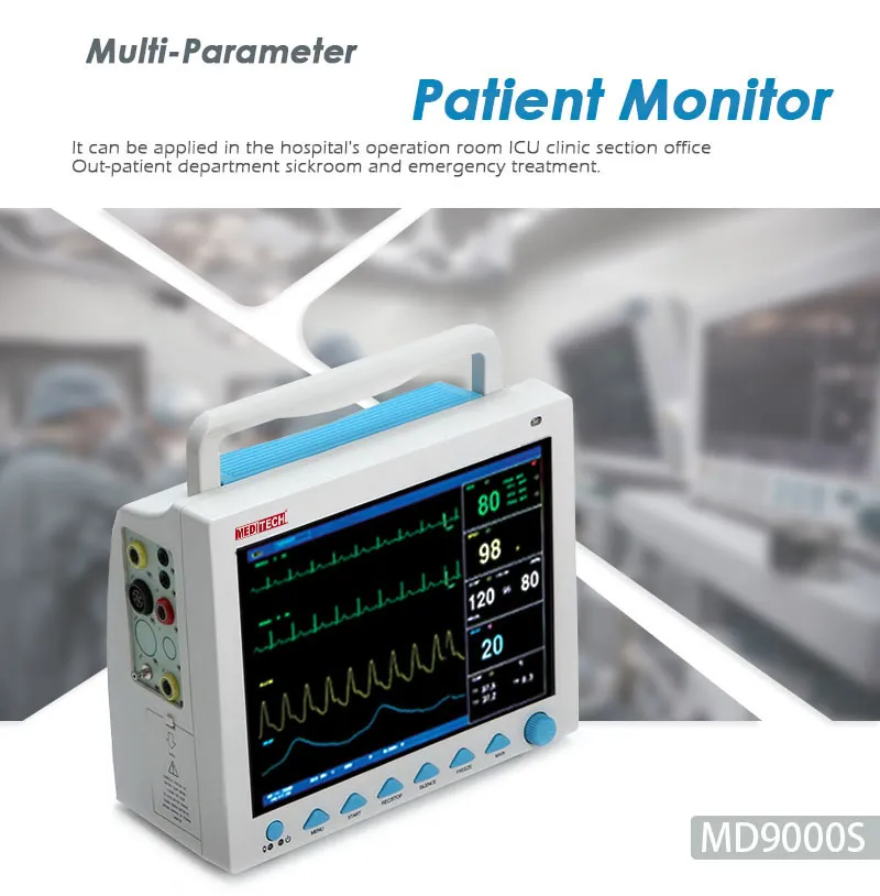 12 Inch Monitor for Adult, Pediatric and Neonate with Multi-Language