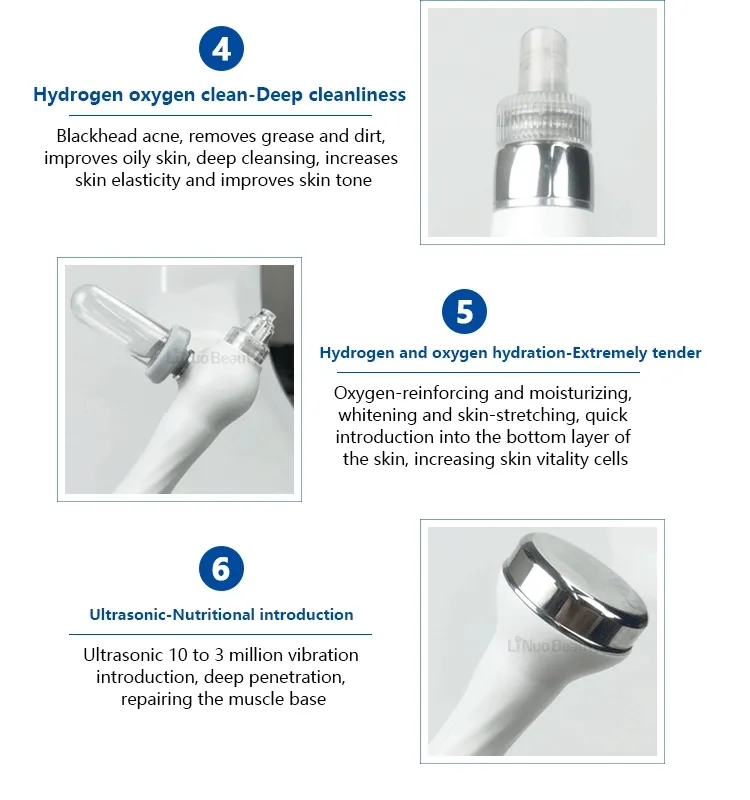 2019 Best Selling H2O2 6 in 1 Deep Clear Oxygen Spray Bio Lift Scrubber Aqua Peeling Hydro Dermabrasion Machine