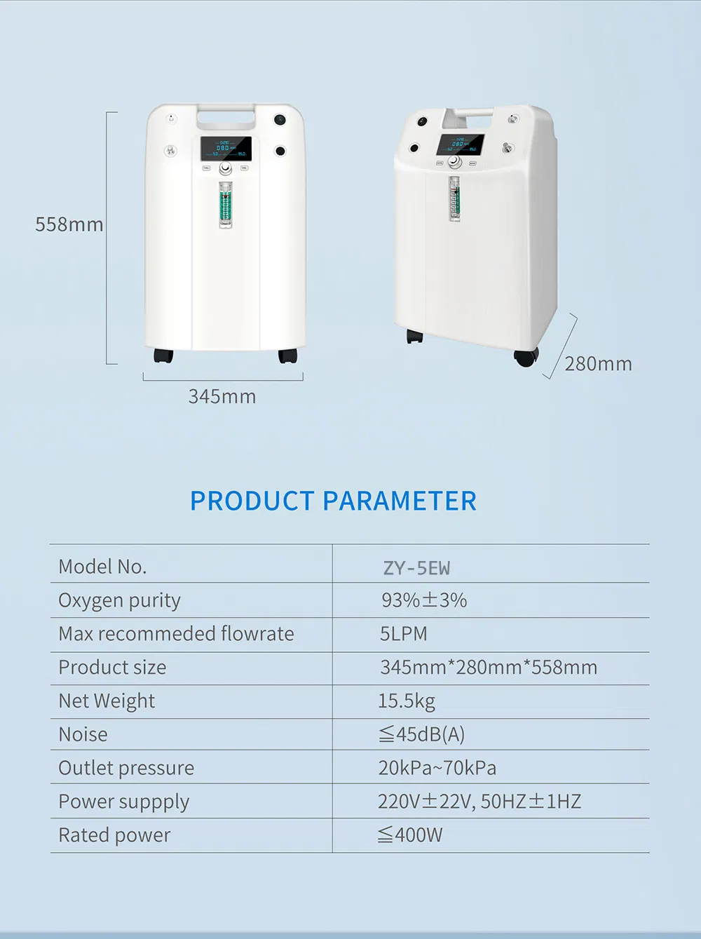 2021 High Quality Supplier Portable Oxygen Concentrator Oxygen Machine