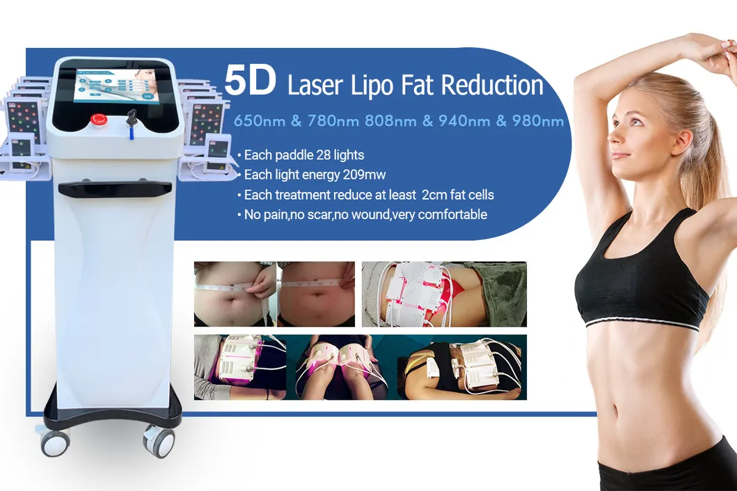 5D Lipo Laser Machine Eliminate Fat Cells Body Slim Machine