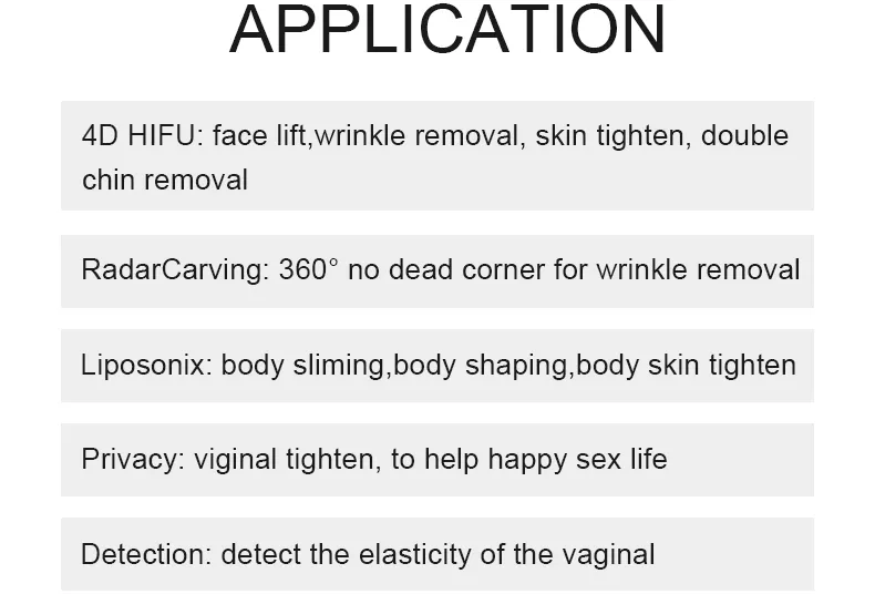 5in 1 4D 5D 9d Hifu Ultra Therapy Vmax Hifu Vaginal Tightening Liposonix Lipohifu Slimming Machine