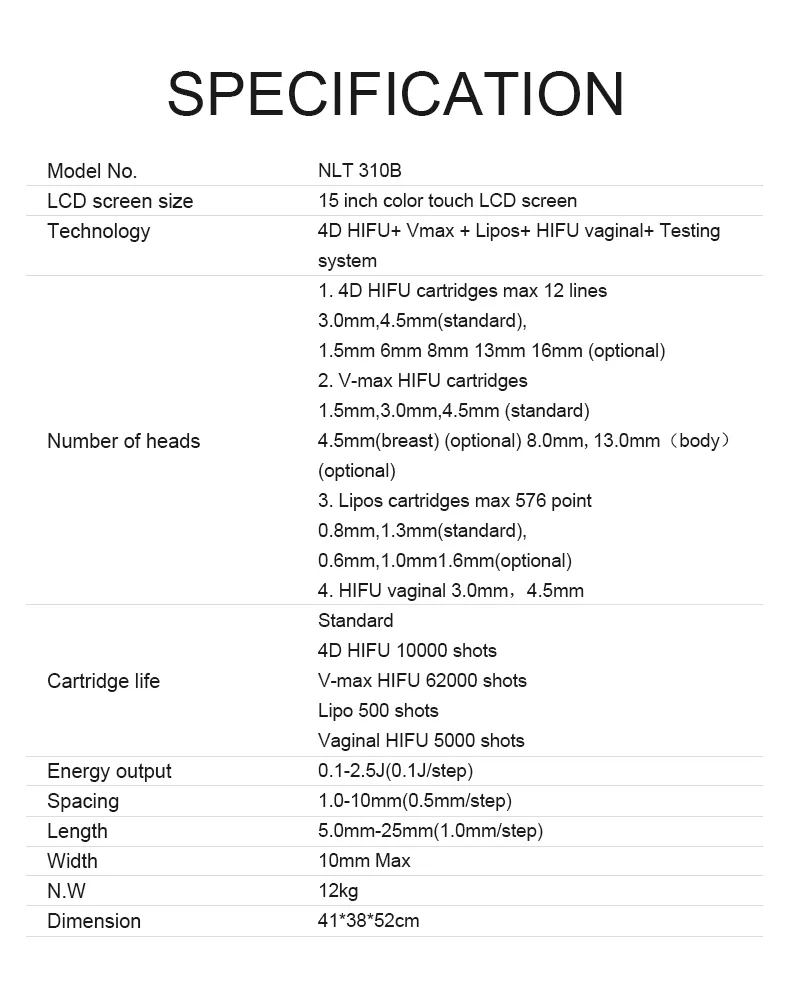 5in 1 4D 5D 9d Hifu Ultra Therapy Vmax Hifu Vaginal Tightening Liposonix Lipohifu Slimming Machine