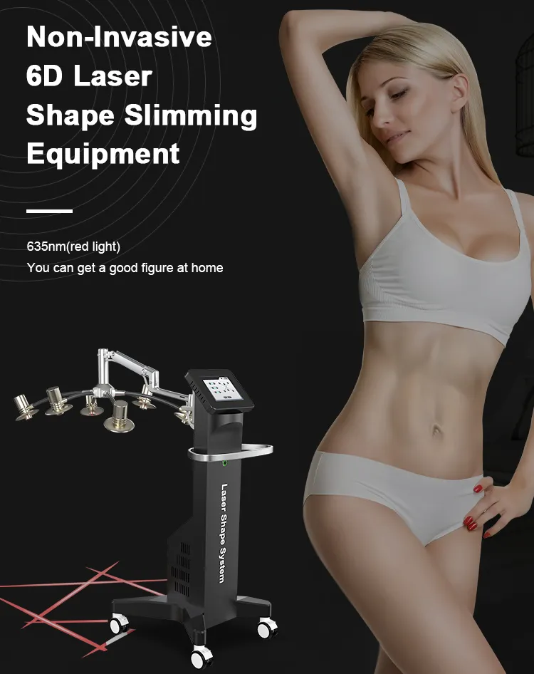 6D 635nm Red Light Therapy Body Slimming Laser Treatment Maxlipo Laser Lipolysis Slimming Machine