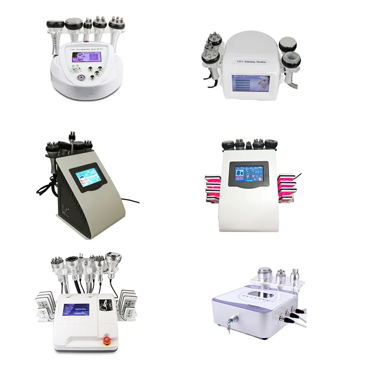 6in1 Ultrasound Cavitation Vacuum RF Lipolaser Weight Loss Machine for Body Slimming