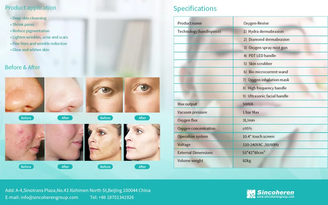 9 in 1 Diamond Dermabrasion Beauty Salon Equipment Microdermabrasion Machine Oxygen Jet Facial Machine Red Light Therapy Panel