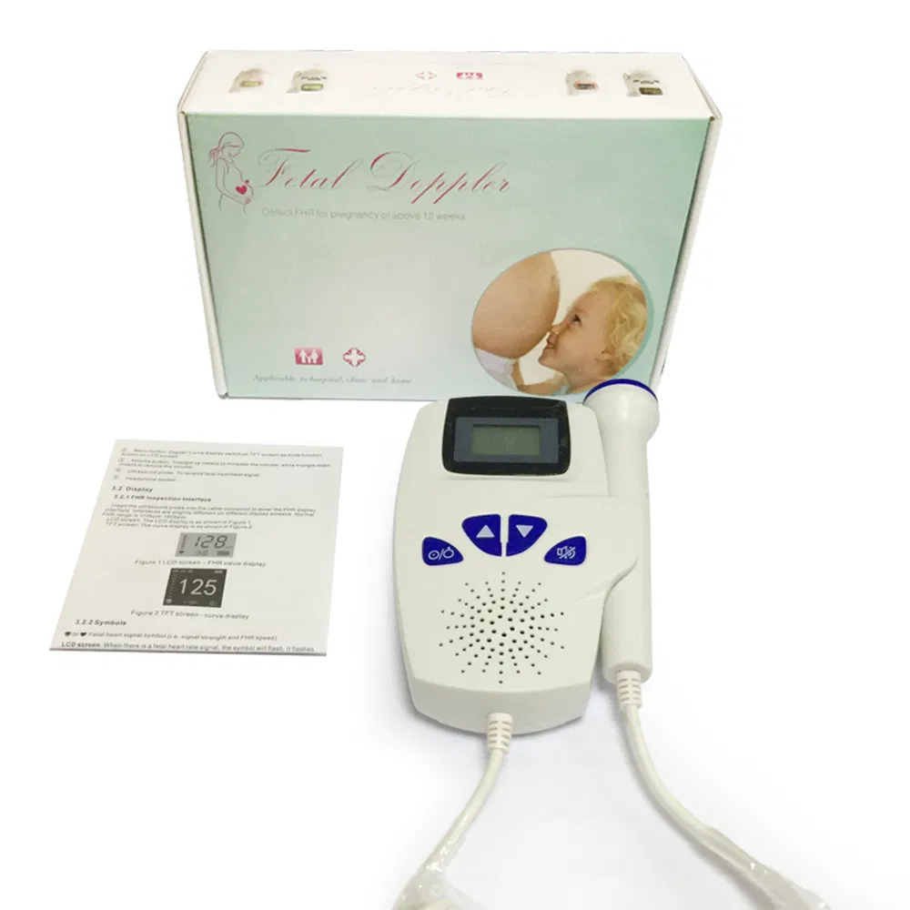 aCurio AF-708C Original Design Sprout Pocket Fetal Doppler for Fetus Fetal Baby Heartbeat Detection with One Hand Operation