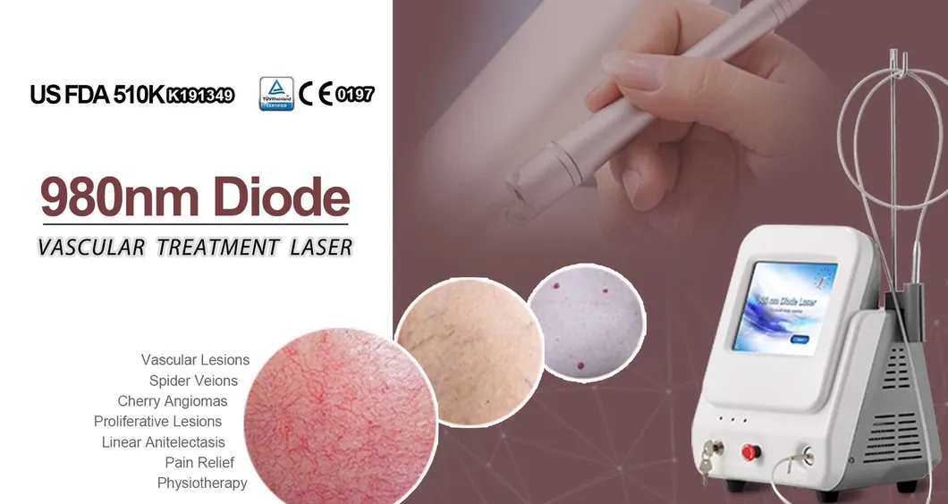 Apolo Vascular Lesions Therapy Leg Veins Treatment 980nm Diode Laser Machine