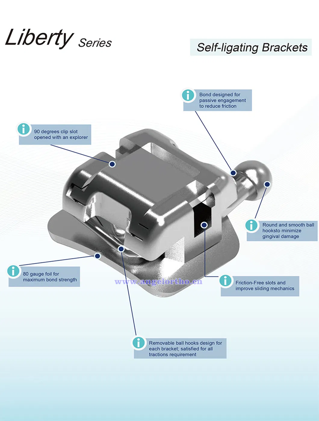 as Dental Damon Q Self Ligating Braces Wtih High Quality 1g