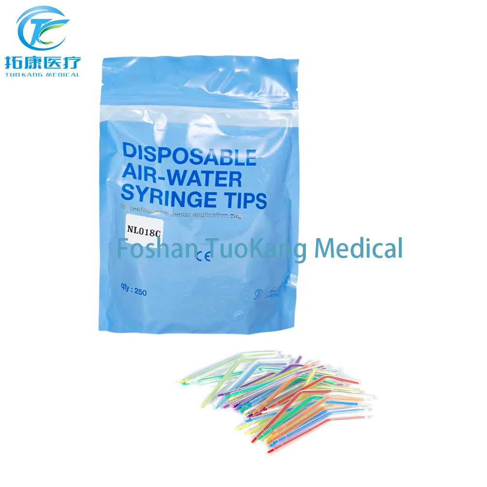Beautiful Colourful Dental Disposable 3 Way Air Water Syringe Tips Dental Consumable for Three-Way Air Water Syringe Tips