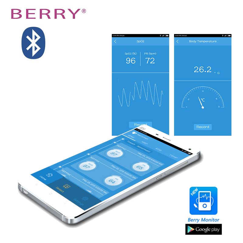 Berry 2.4 Inches High TFT LED Display Multi Parameter Patient Monitor