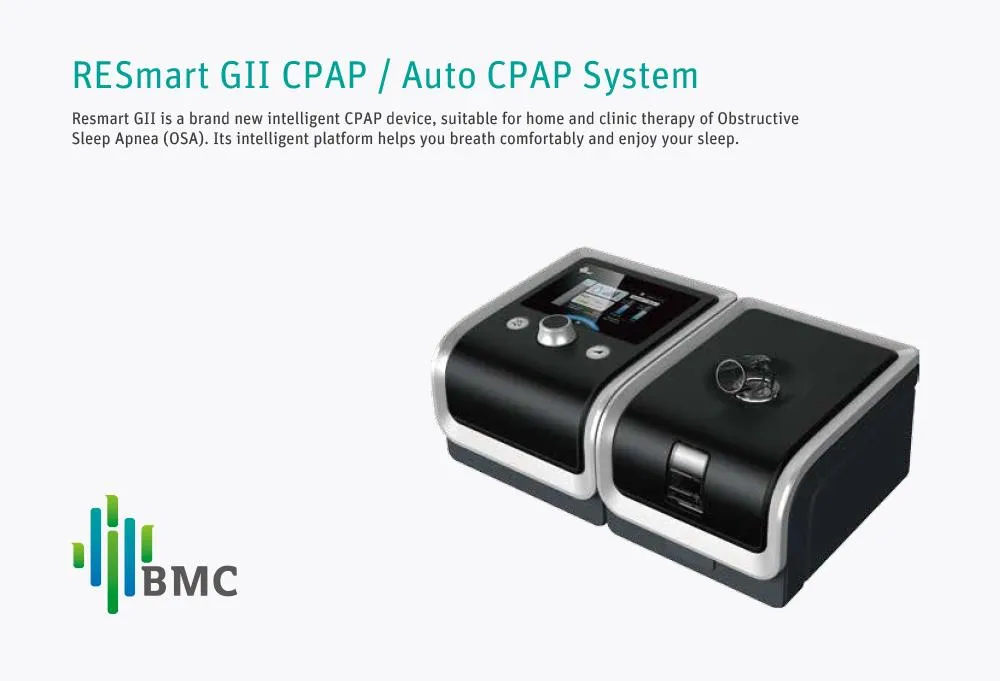 BMC for Sleep Snoring Apnea GII Auto CPAP E-20A Smart Home Medical Machine with Pillow Mask