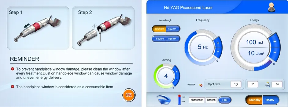 Carefully Crafted Medical Picosecond Laser Device Korea 1064 /532nm ND YAG Laser Picosecond Laser for Black Skin Hair Removal