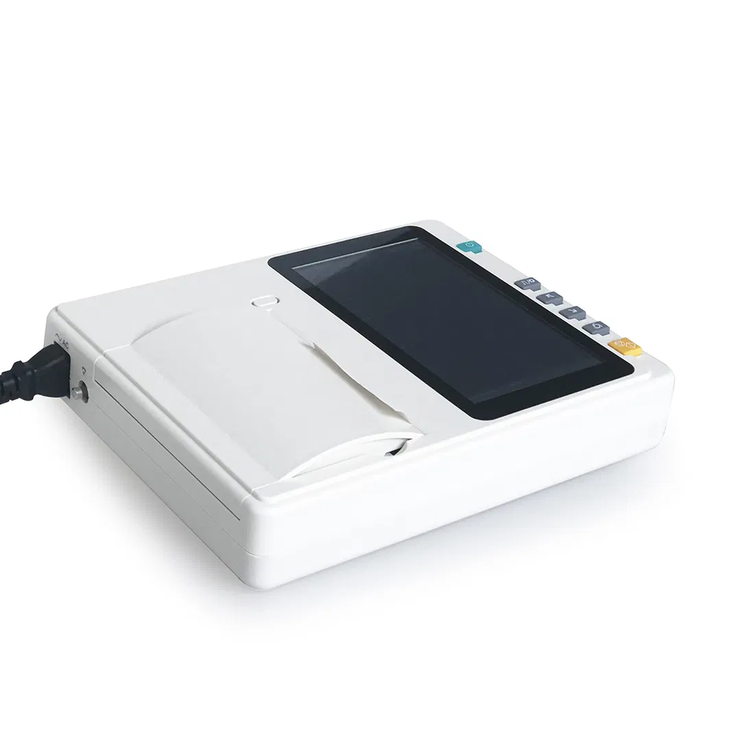 CE Approved Long Life 10 Channel Touch Screen ECG Device with Built-in Printer for Medical Supply