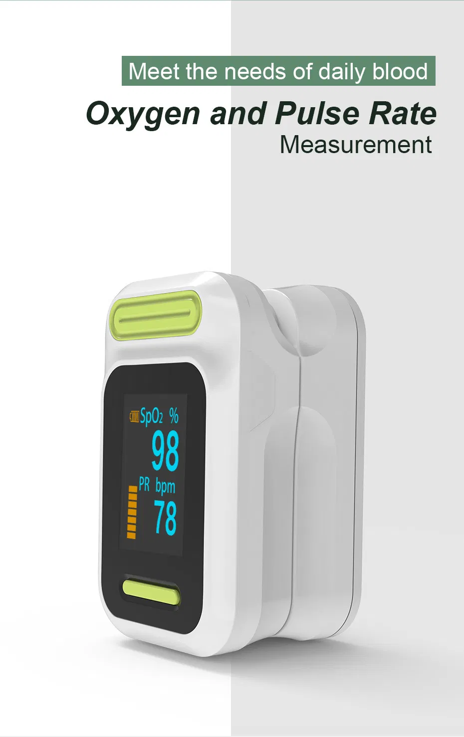 CE FDA Approved OLED LED TFT Oxygen Meter OEM ODM Fingertip Pulse Oximeter