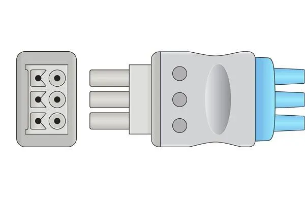 Compatible Datex Ohmeda 545316 ECG Leadwire with IEC Clip