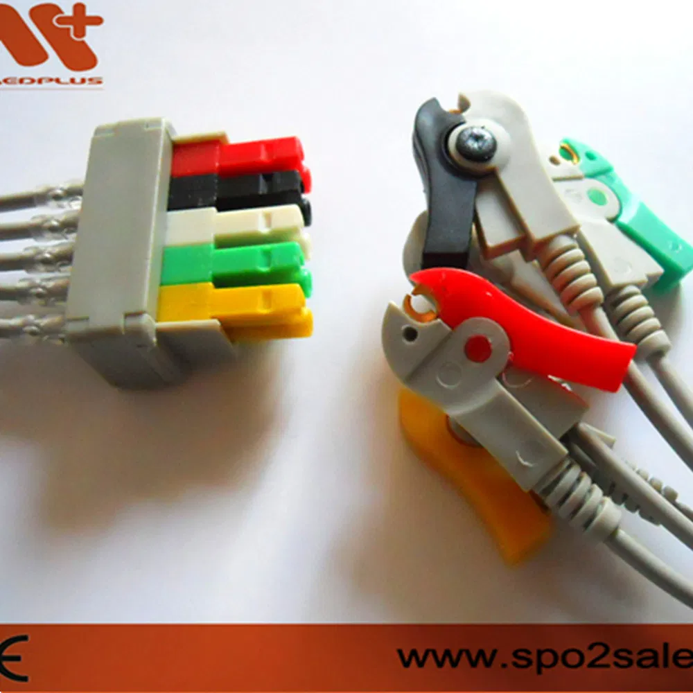 Compatible Datex Ohmeda 545316 ECG Leadwire with IEC Clip
