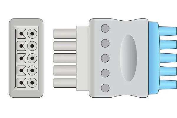 Compatible Datex Ohmeda 545316 ECG Leadwire with IEC Clip