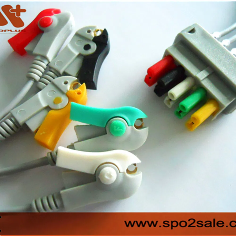 Compatible Datex Ohmeda 545316 ECG Leadwire with IEC Clip