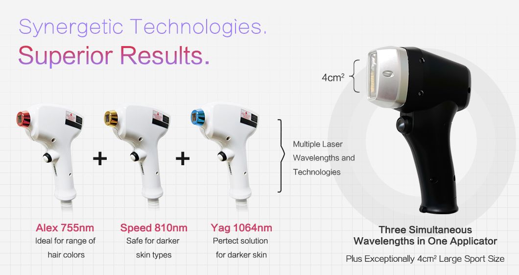 Cooling Painless Laser Diode 755 808 1064 YAG Laser Remover Tattoo 2 in 1 Hair Removal Machines