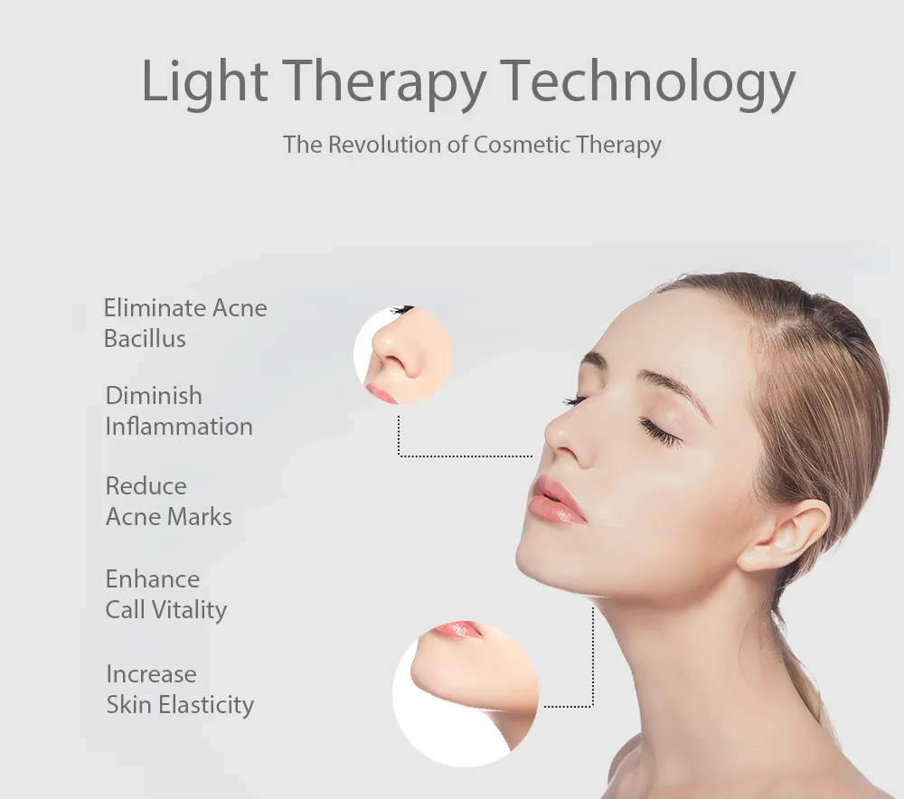 Custom Wholesale Face SPA Device Electric Facial Photon Light Therapy 120 LED Beads Beauty Mask for Women Men