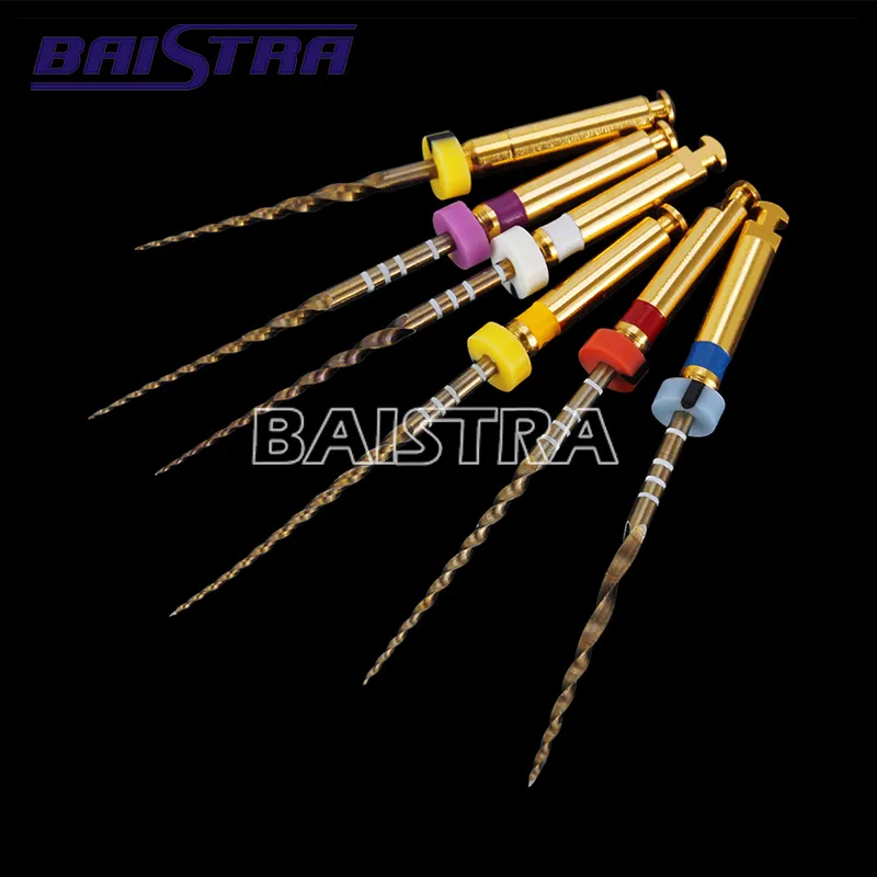 Dental Endodontic Gold Taper Niti Rotary Files Engine Use 25mm Sx-F3