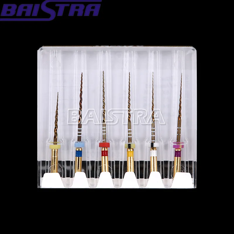 Dental Endodontic Gold Taper Niti Rotary Files Engine Use 25mm Sx-F3