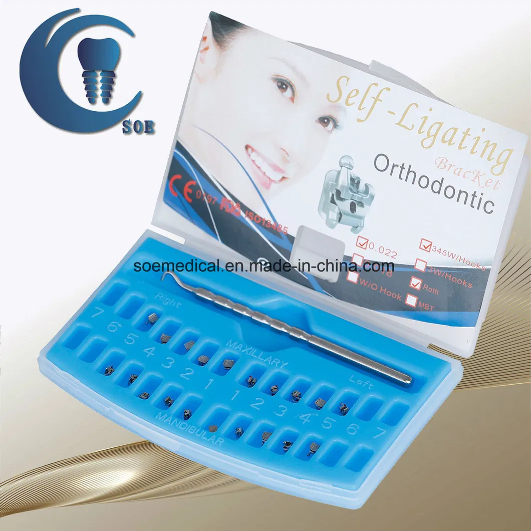 Dental Material Orthodontic Self Ligating Brackets with Buccal Tube