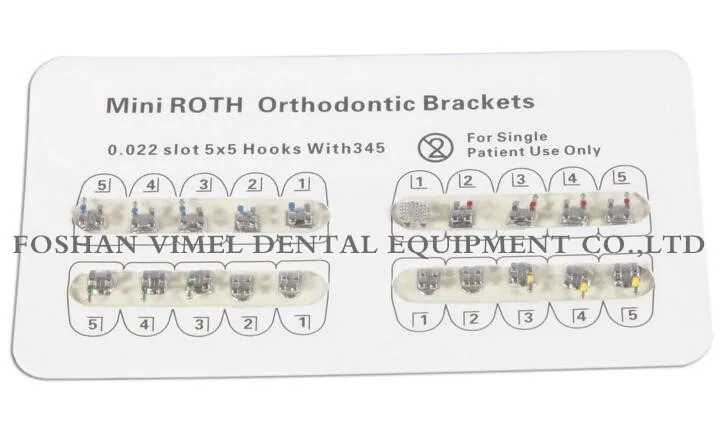 Dental Orthodontic Braces Bracket Mini Roth 022 Slot Hooks