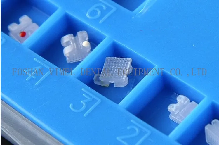 Dental Orthodontic Ceramic Bracket Brace Mini Roth Slot 022 345 Hooks Mesh Base