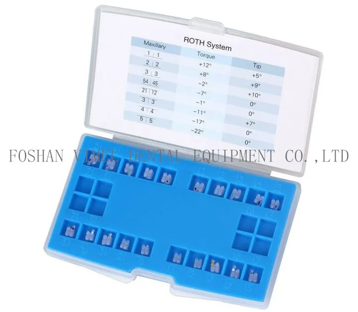 Dental Orthodontic Ceramic Bracket Brace Mini Roth Slot 022 345 Hooks Mesh Base