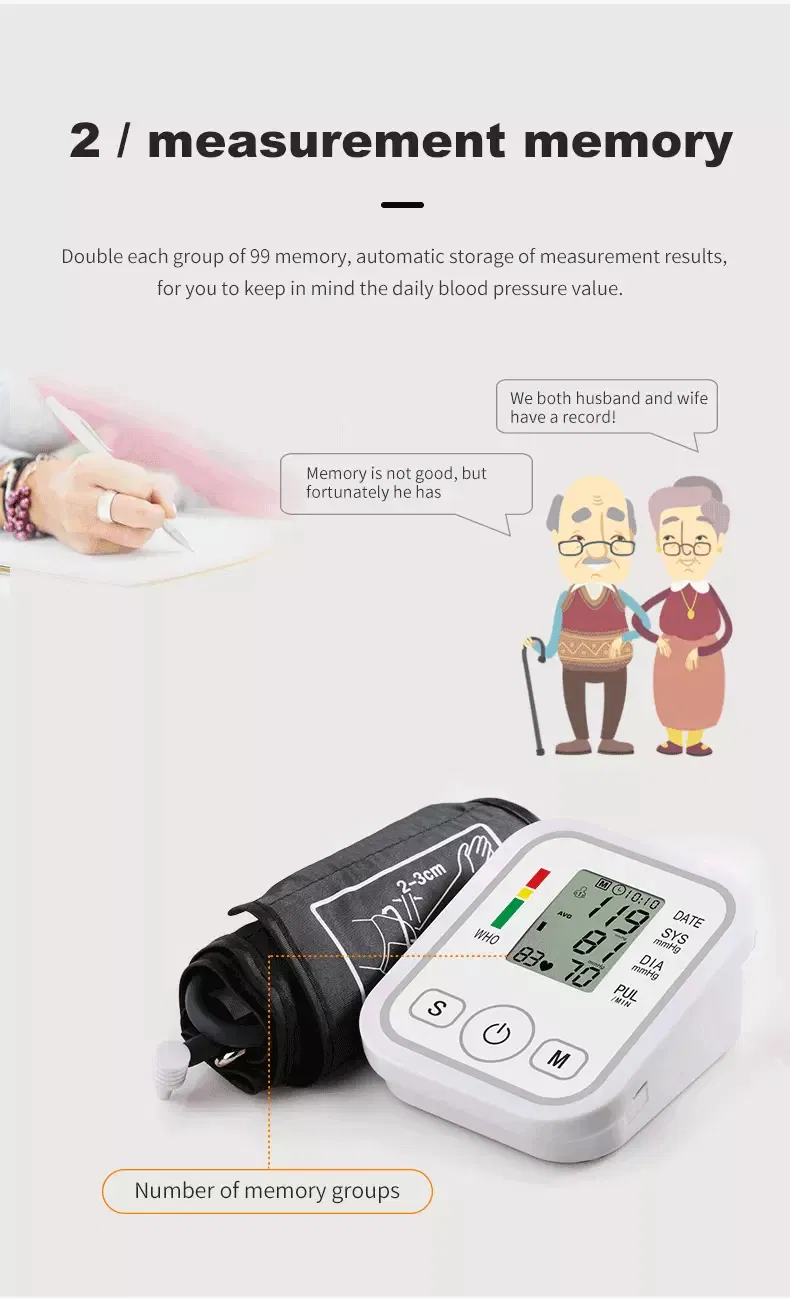 Digital Automatic Wrist Blood Pressure Monitor with New Cuff Design