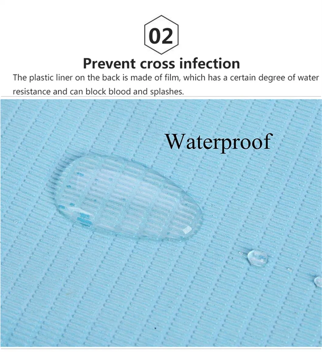 Disposable Bib Neckerchief Dental Napkin Blue Paper Scarf Towels Bibs Dentistry Materials