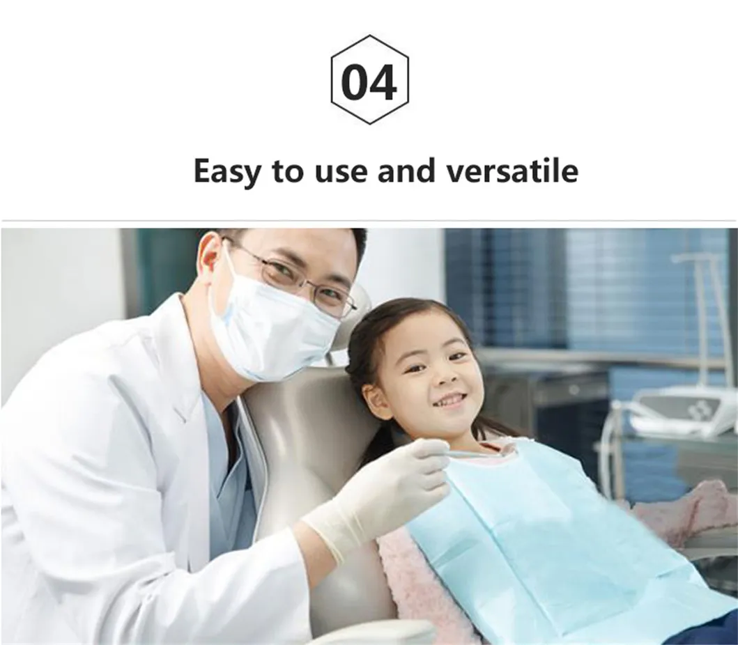 Disposable Bib Neckerchief Dental Napkin Blue Paper Scarf Towels Bibs Dentistry Materials