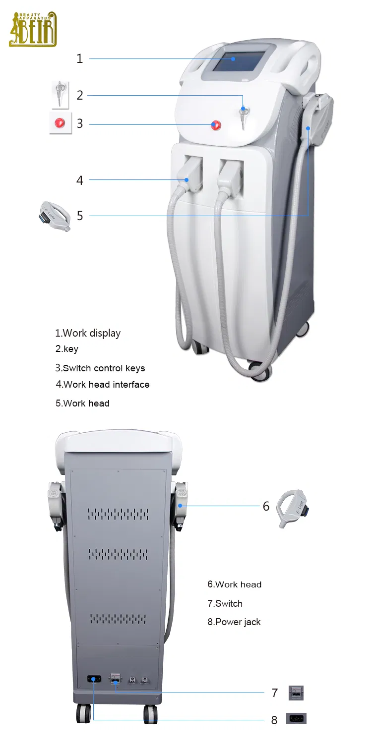 E-Light Hair Removal Beauty Machine / Skin Wrinkles Eliminate