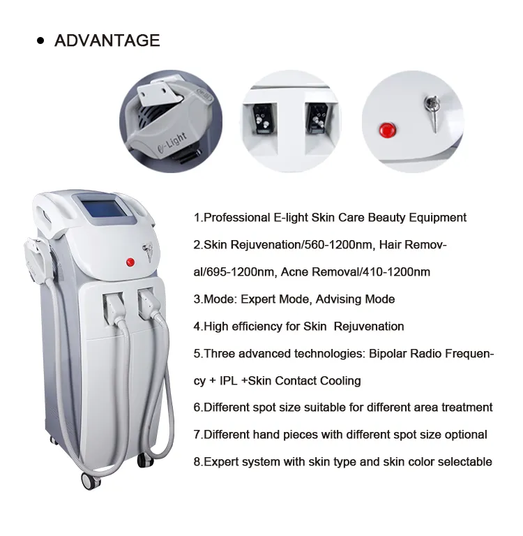 E-Light Hair Removal Beauty Machine / Skin Wrinkles Eliminate