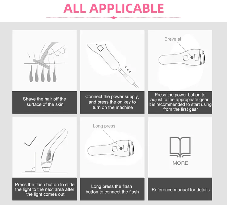 Factory Wholesale Armpit/Leg IPL Laser Hair Removal Home Use