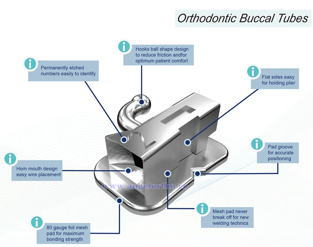 FDA Ce ISO Certificated Orthodontic 1st Convertible Tubes Single 022 with High Quality (roth mbt edgewise)