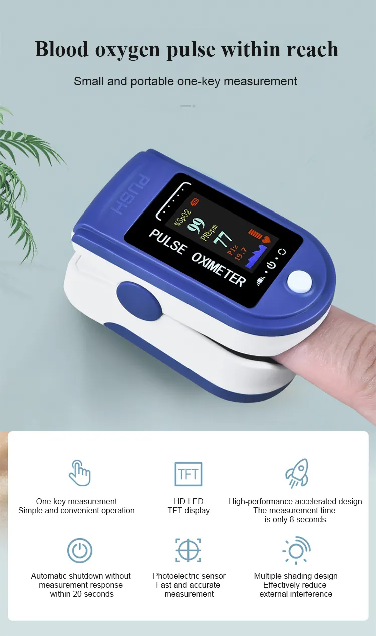 Fingertip Oximetro De Pulso Oximetro Finger Monitor Fingertip Oxygen Pulse Oximeter