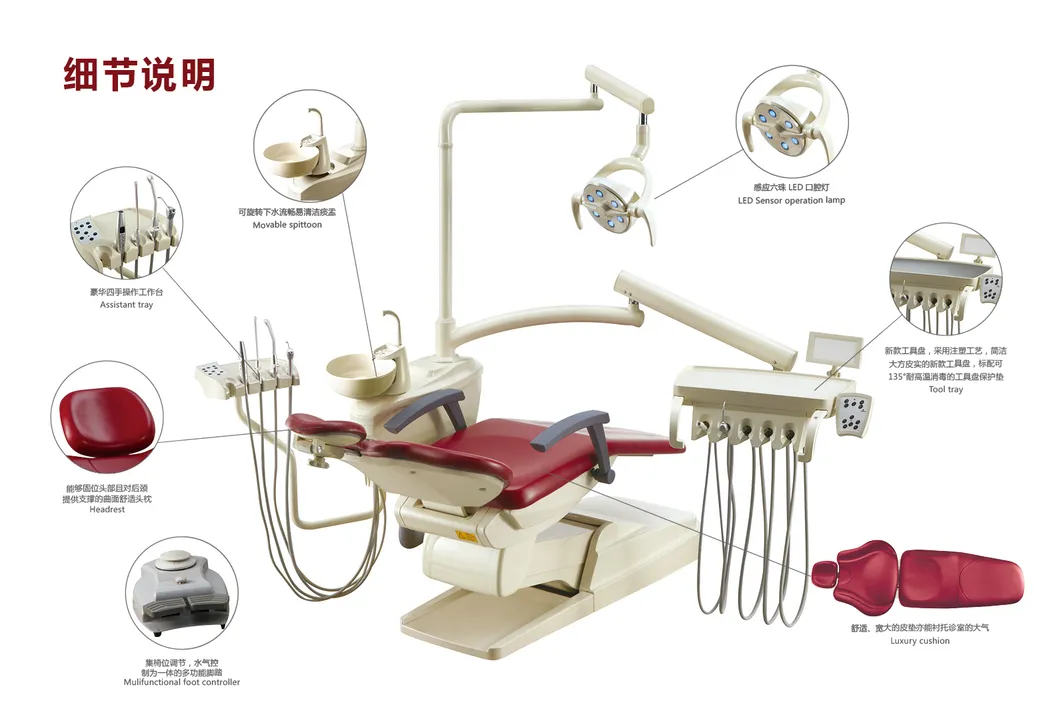 Foshan China Good Design Ce&ISO 13485 Dental Chair