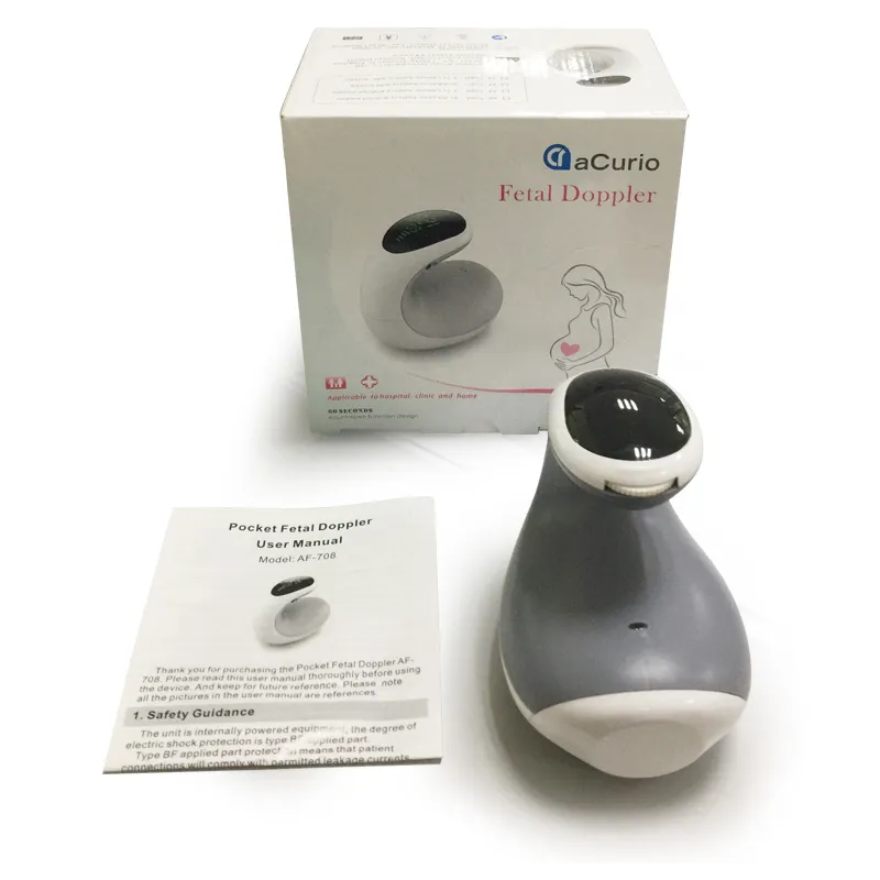 Handheld Baby Diagnosis CE ISO Baby Heart Rate Measurement Portable Ultrasound Fetal Doppler for Home Fetus Monitor