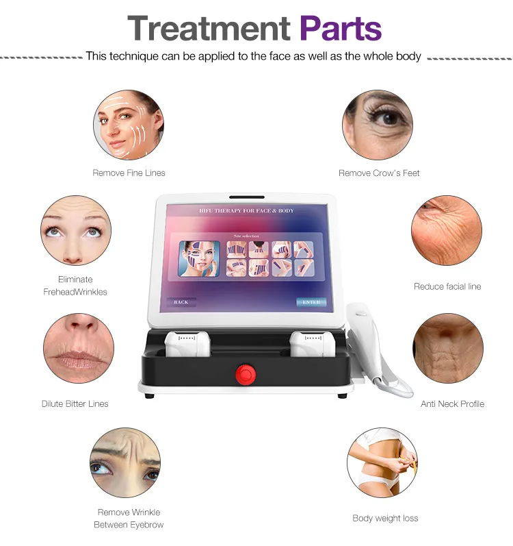 High Intensity Focused Ultrasound 3D Hifu No Rebound Mini Hifu Anti-Wrinkle Machine for Beauty Salon