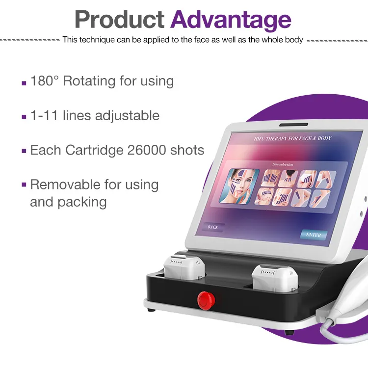 High Intensity Focused Ultrasound 3D Hifu No Rebound Mini Hifu Anti-Wrinkle Machine for Beauty Salon