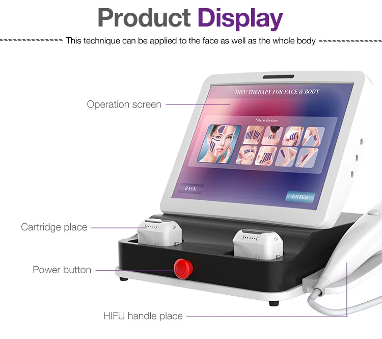 High Intensity Focused Ultrasound 3D Hifu No Rebound Mini Hifu Anti-Wrinkle Machine for Beauty Salon
