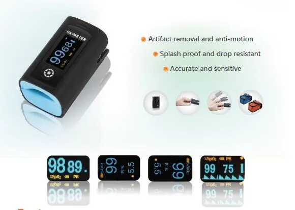 High Quality Fingertip Pulse Oximeter TFT OLED LED Screen Oximeter with CE FDA