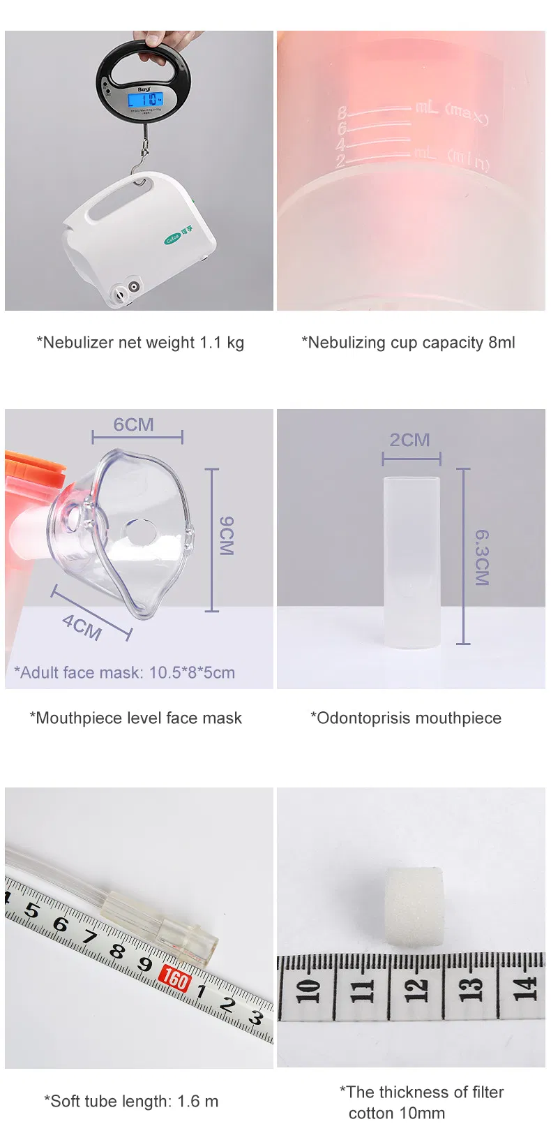 High Quality Portable Piston Compressor Nebulizer Ultrasonic Medical Portable Asthma Inhaler Nebulizer Manufacturer
