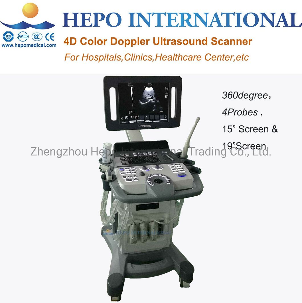 Hospital Portable Medical Ultrasound Scanner 3D 4D Color Doppler Machine