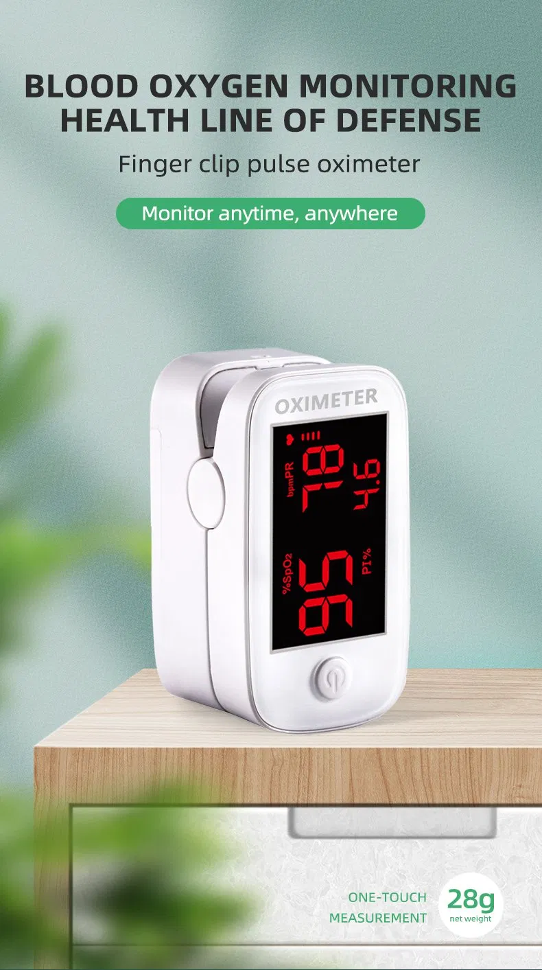 Hot Sell Pulse Oximeter 1.5” Big LED Display Fingtertip Oxymeter Stock Factory