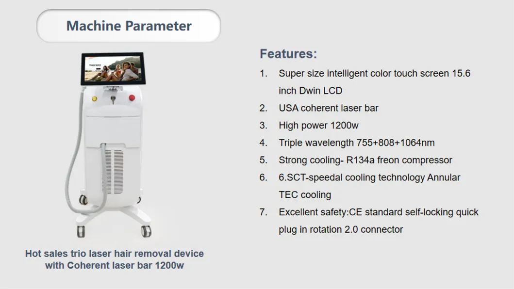 Hot Selling 2021 Laser Hair Removal 3 Wavelength 755 1064 808 Diode Laser Hair Removal Machine