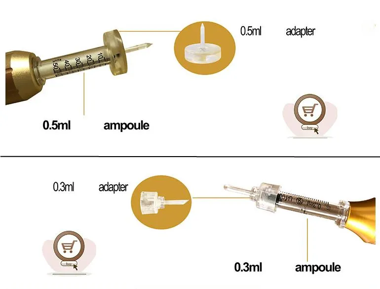 Hyaluronic Pen for Dermal Filler 0.3ml and 0.5ml 2 in 1 Injector High Quality Hyluronic Acid Pen Lip Hylauron