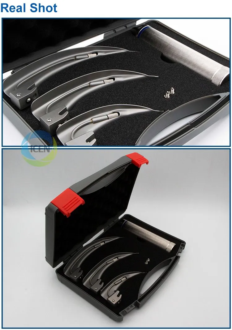 IN-G054  Rigid Fiberoptic Ent Laryngoscope With Bulb Blade Lamp Set
